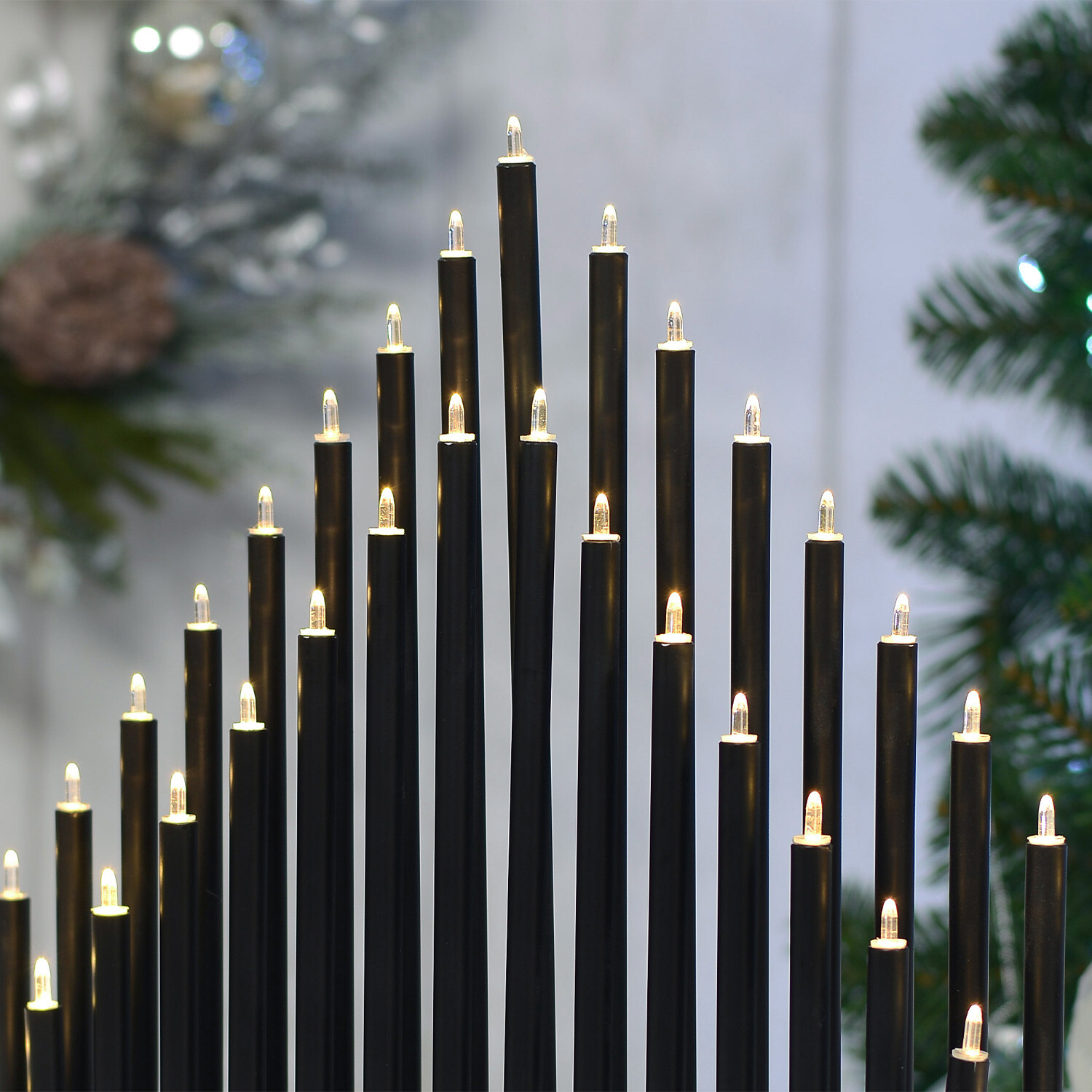 Black 33 LED Candle Bridge Image 6