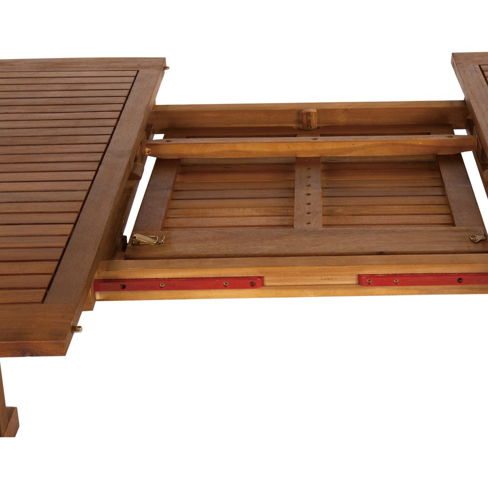 Charles Bentley Acacia 6 Seat Oval Extendable Dining Set Image 8