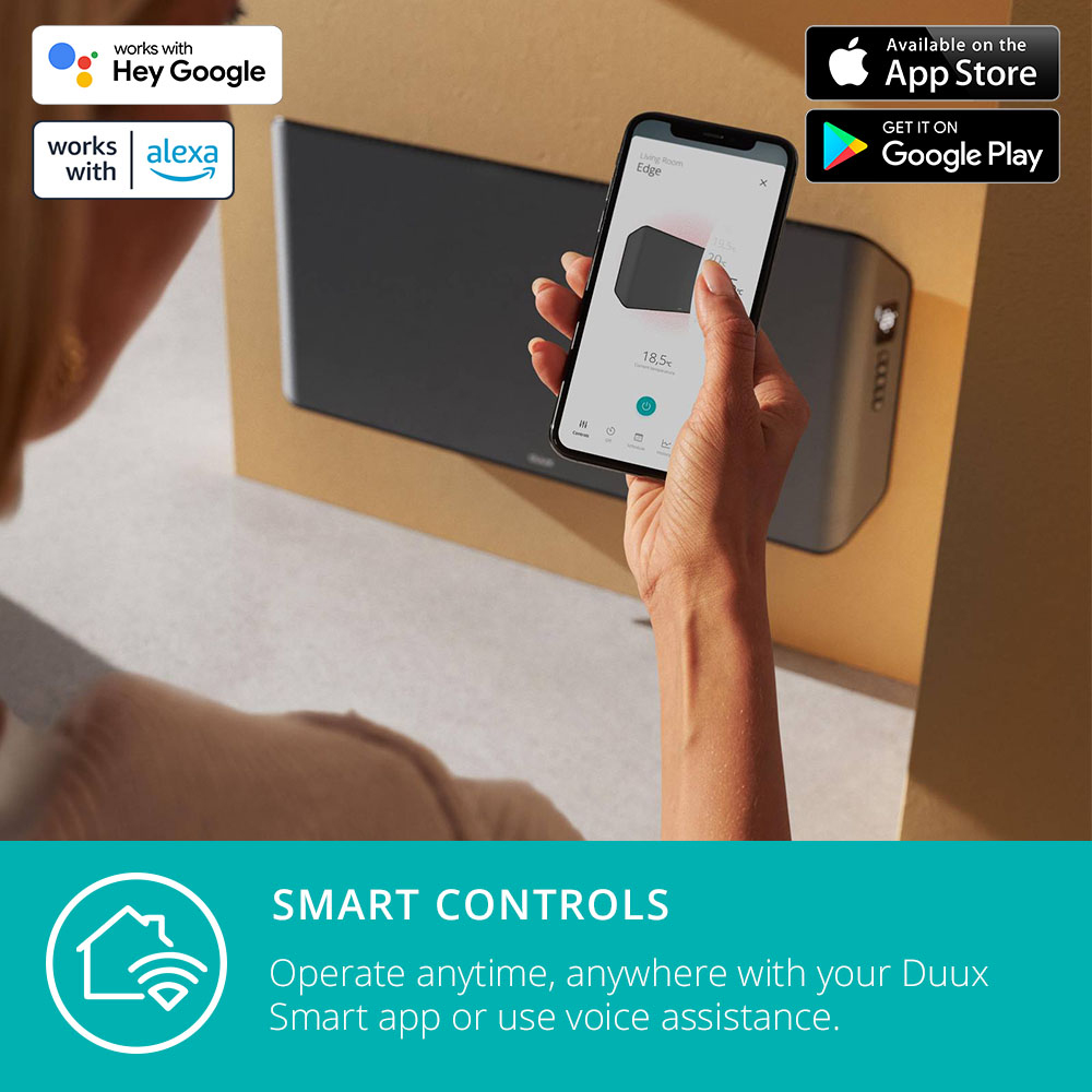 Duux Edge Smart Grey Convector Heater 2000W Image 3