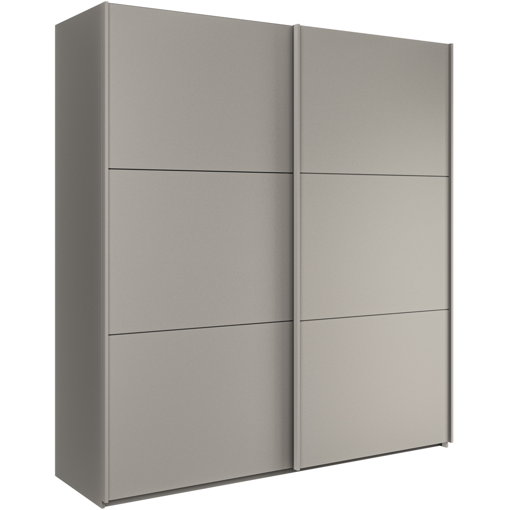 Homebase Kube Pebble Grey 2 Sliding Door Wardrobe Image 2
