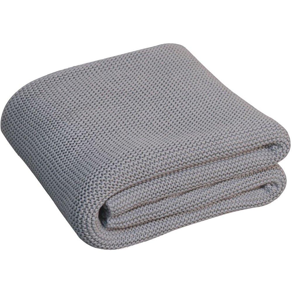 Artisan Furniture Grey Double Knitted Throw Image 3