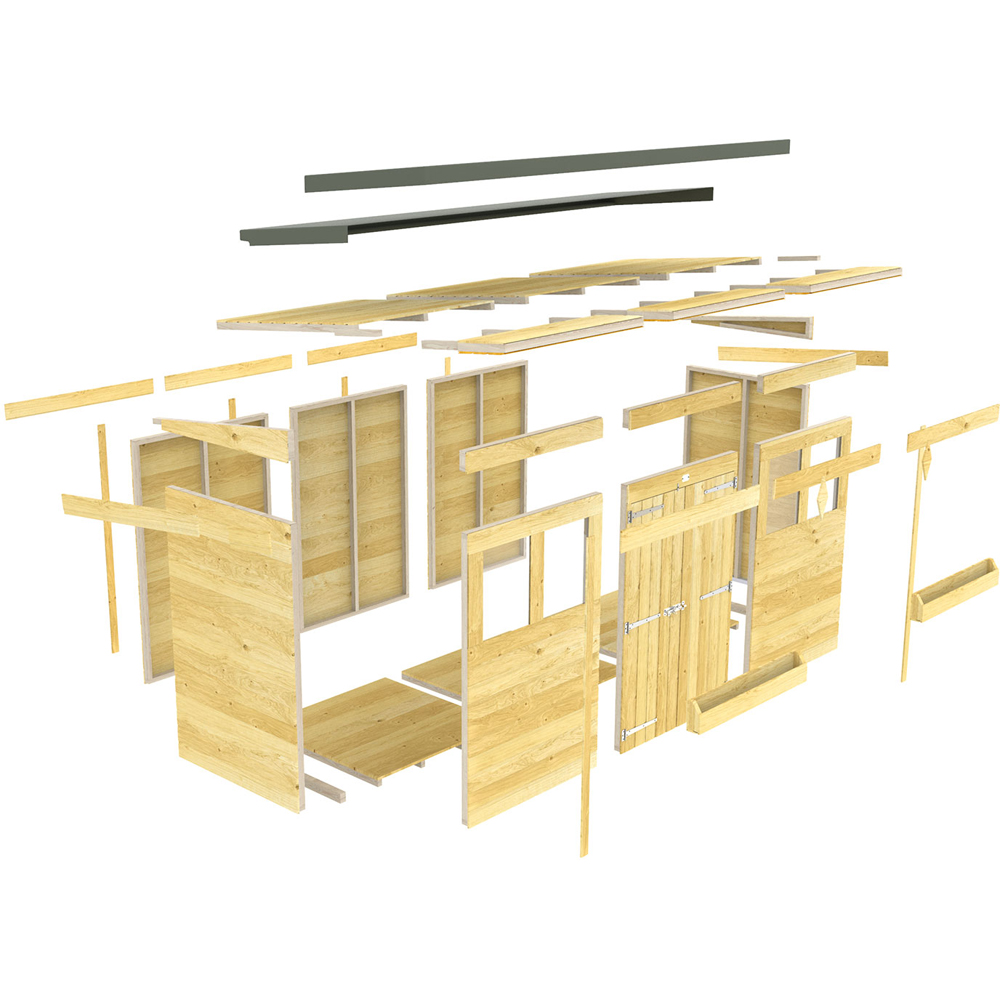 DIY Sheds 10 x 8ft Tongue and Groove Timber Pent Summer Garden Shed Image 3