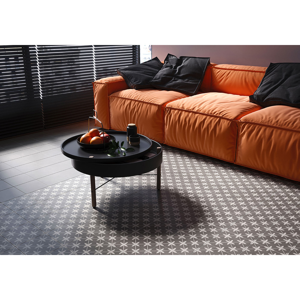 Top Ceramics Matt Dark Grey Moroccan Porcelain Wall Tile 186 x 186mm Image 4