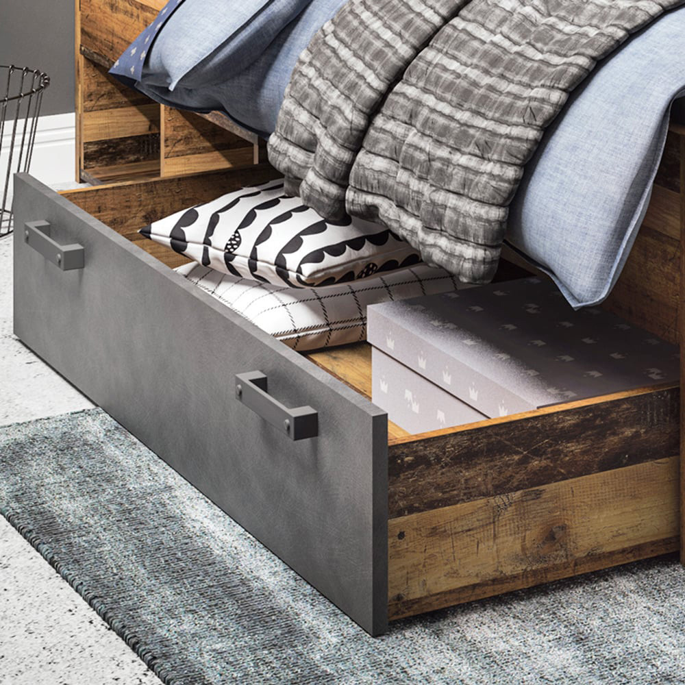 Florence Brooklyn Walnut and Dark Matera Grey Underbed Drawer Image 2