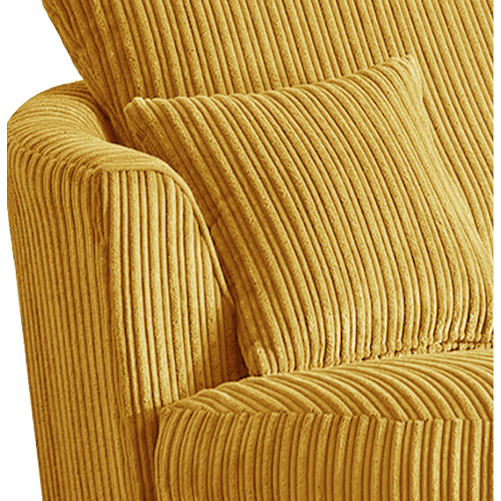 Luxor Mustard Jumbo Cord Swivel Chair Image 4
