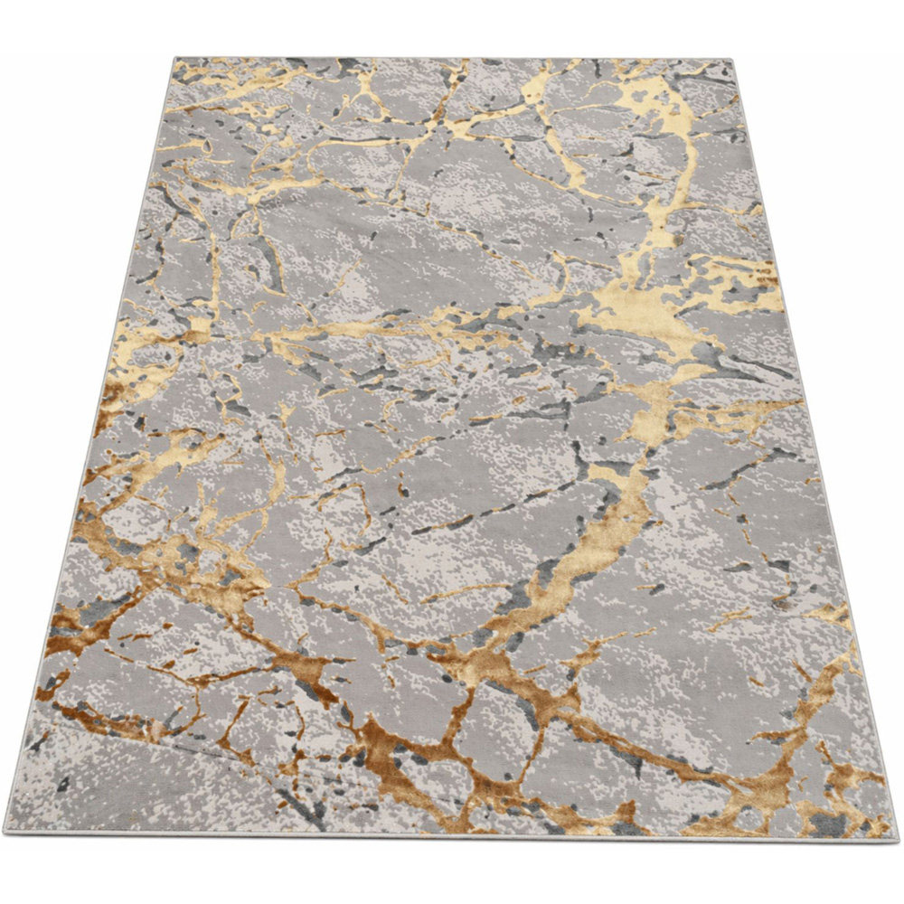 Smartie Rug Smart Living Venice Ochre Carved Rug 160 x 230cm | Homebase