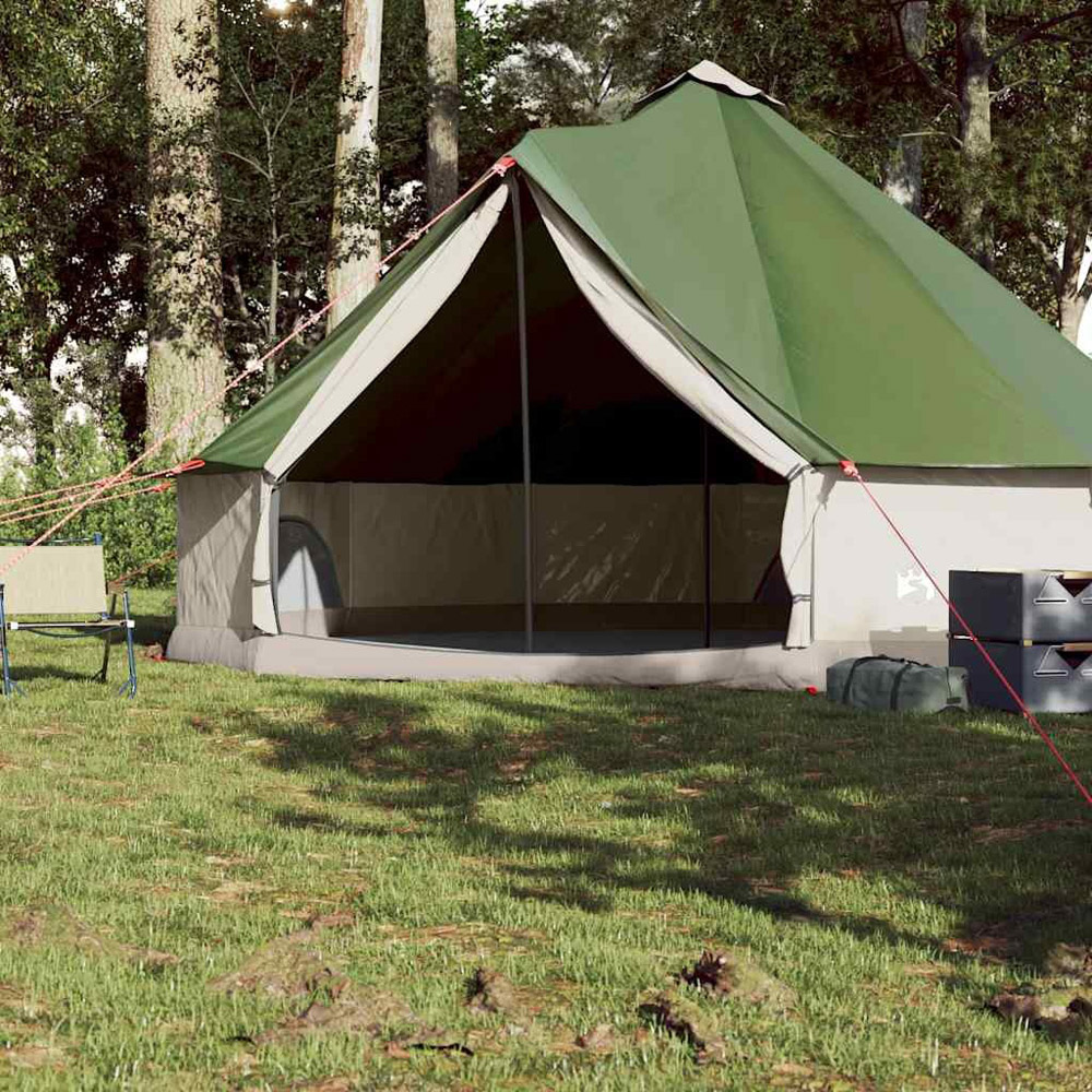 Walplus 8 Person Waterproof Tipi Family Tent Green Image 2