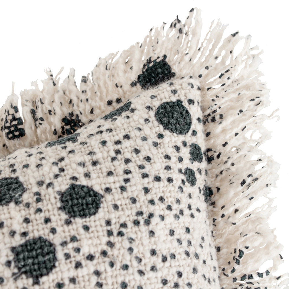 Yard Hara Lichen Woven Fringed Cushion Image 5