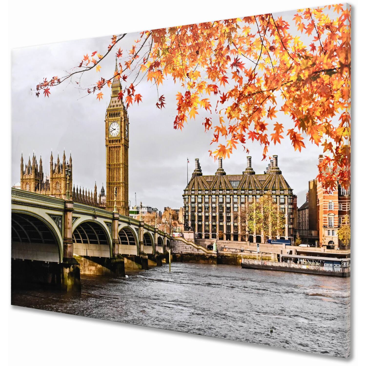 Iconic London Autumnal Landscape Canvas Image 2