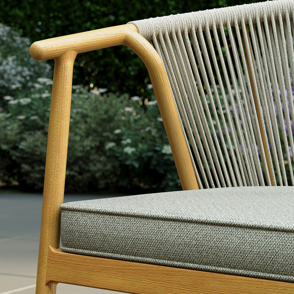 Charles Bentley Almada 6 Seater Rope Weave Garden Dining Set Image 6