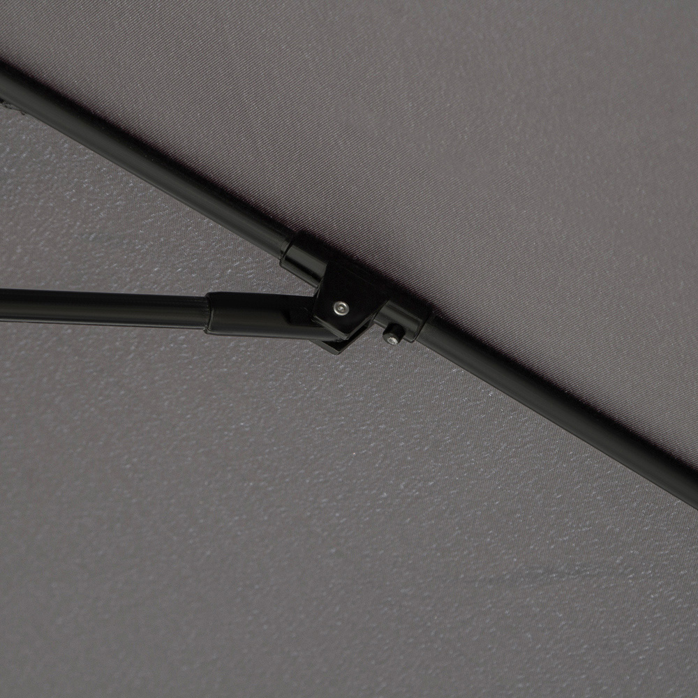 Outsunny Charcoal Grey Crank and Tilt Parasol 2.7m Image 3