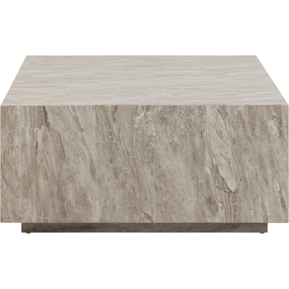Florence Dice Grey Marble Square Coffee Table Image 3