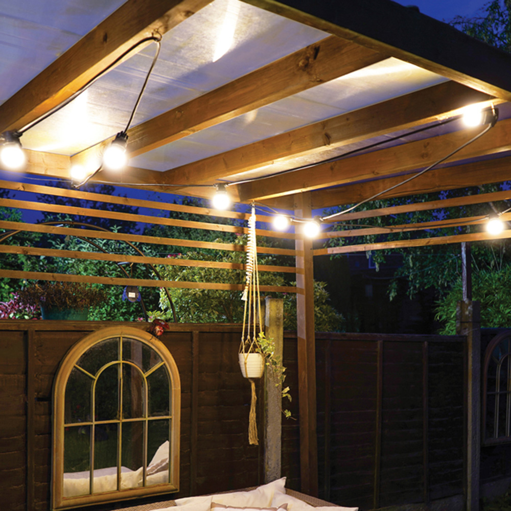 Eagle Connect Festoon 10 Warm White Clear Lamps LED String Light 10m Image 3