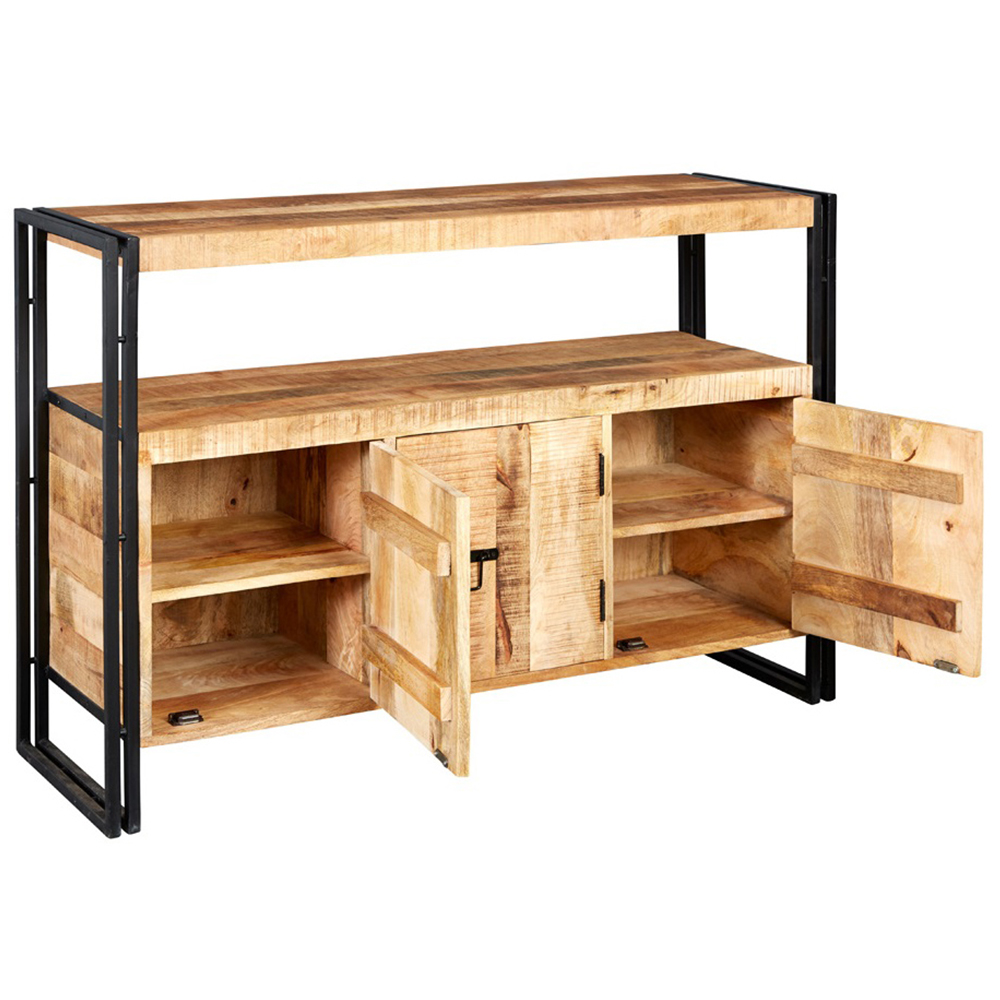 Brooklyn Carnaby 3 Door Single Shelf Industrial Sideboard Image 3