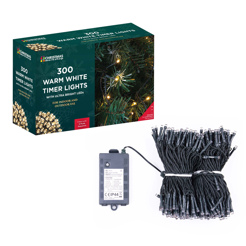 The Christmas Workshop 300 LED Warm White String Light Image 3