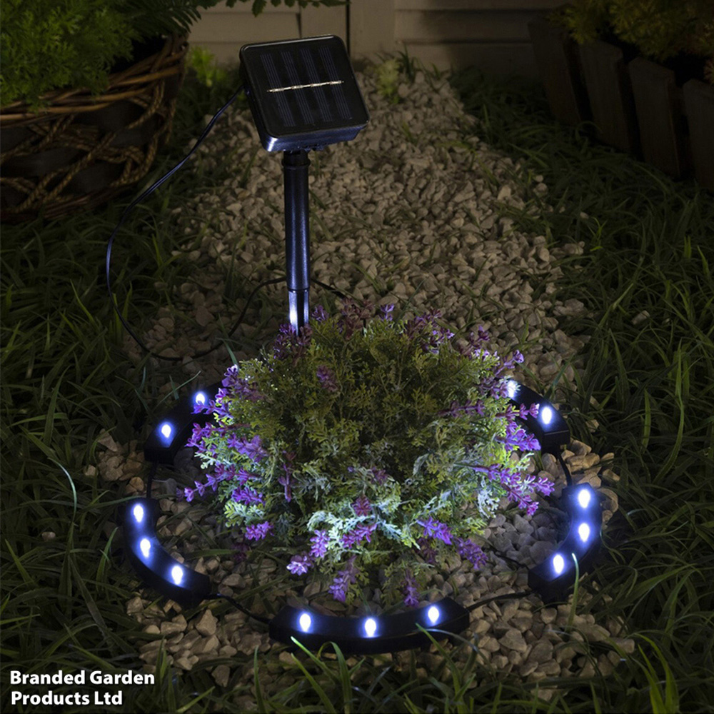 Thompson and Morgan 15 Warm White LED Decorative Solar Stake Light 5 Pack Image 2