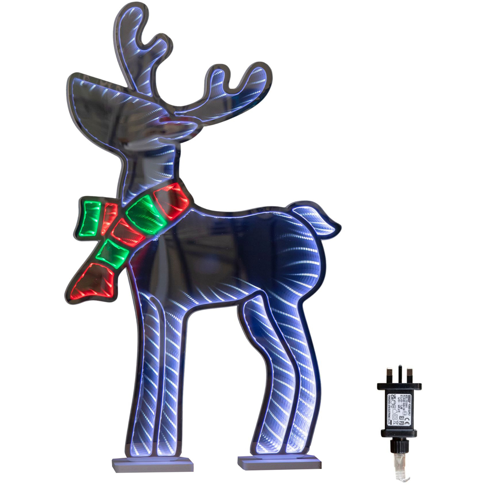 Samuel Alexander Multicolour LED Light Up Standing Reindeer with Scarf Infinity Decoration 60cm Image 8