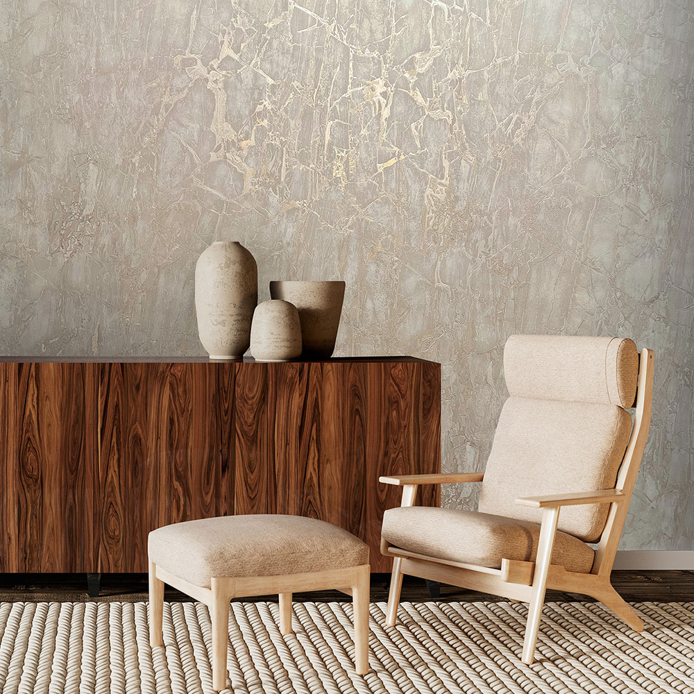 Rasch Enzo Marble Taupe Wallpaper Image 4