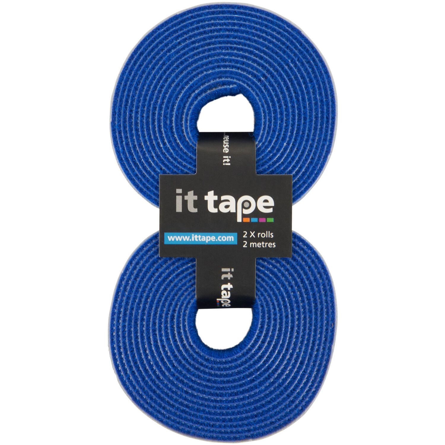 Pack of 2 it tape Hook n Loop Refills - Blue Image 1