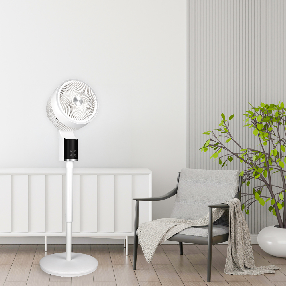 TCP White Quiet Powerful Cooling 3D Oscillation Remote Control Pedestal Fan Image 9