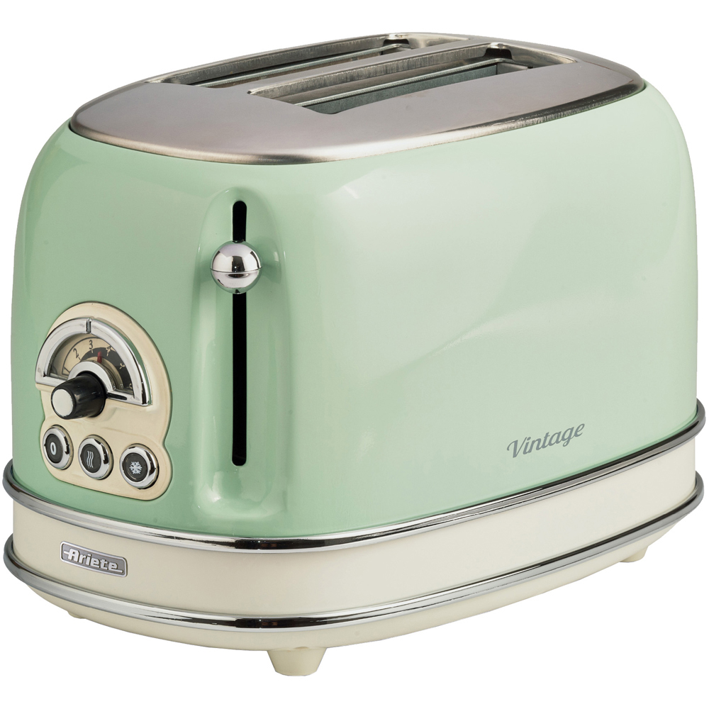 Ariete Vintage ARPK71 Green 2 Slice Toaster and 1L Jug Kettle Set Image 3