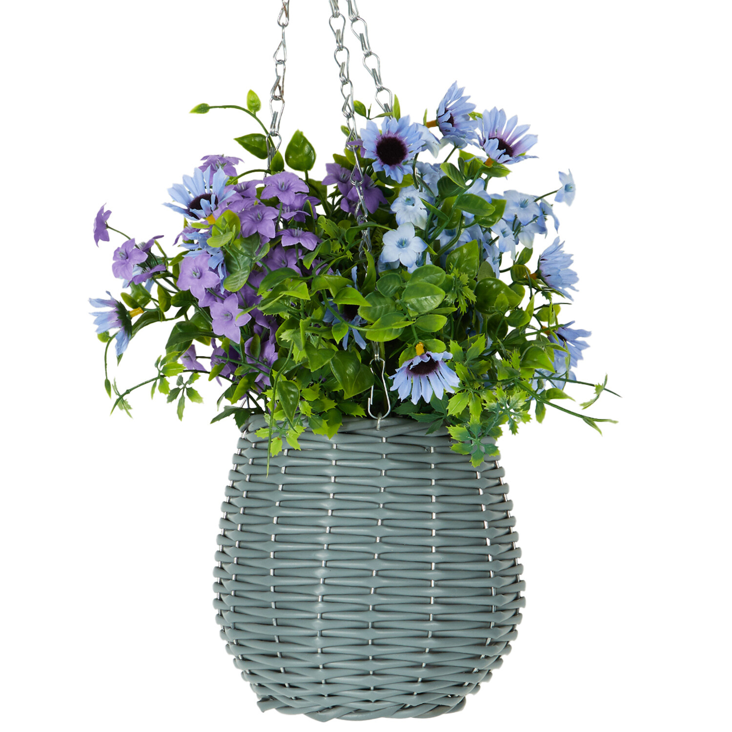 Hanging Faux Floral Basket Image 2
