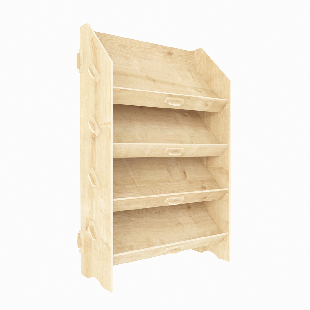 Decorotika Aros 4 Shelf MDF Screwless Design Bookcase Image 2