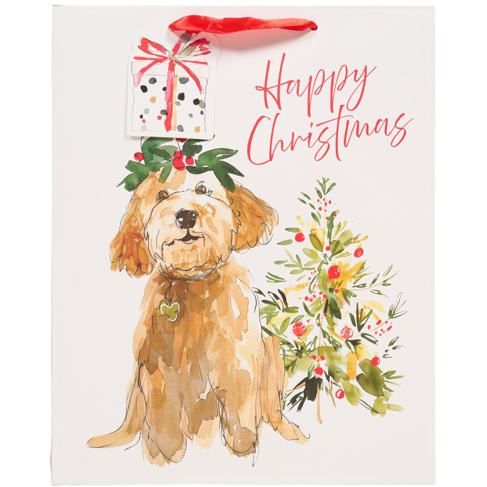 Large Festive Pup Gift Bag Image 2