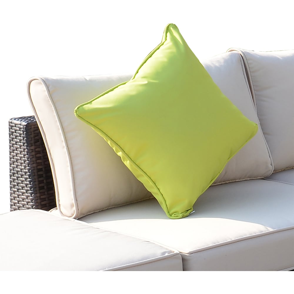 Outsunny 8 Piece Mixed Brown Rattan Outdoor Corner Sofa with Table Image 3