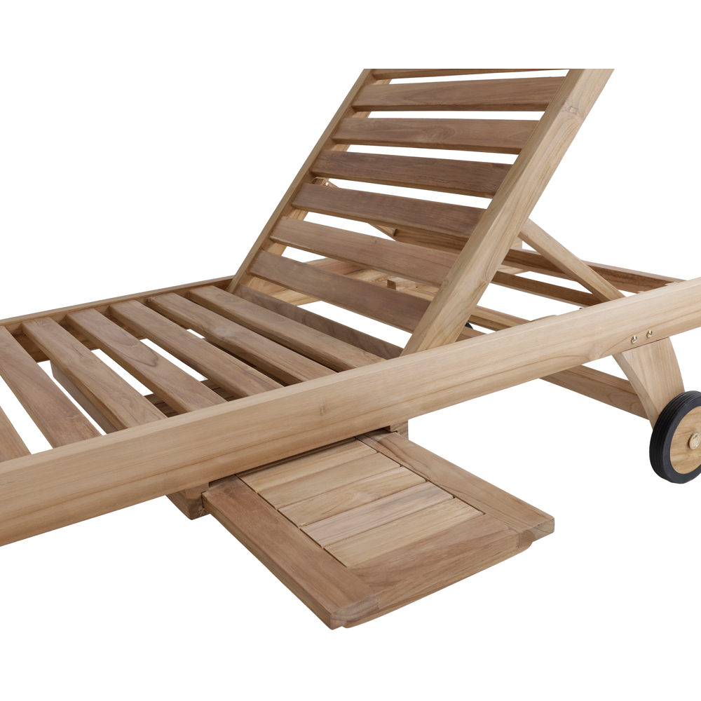 Charles Bentley Premium Teak Sun Lounger Image 6