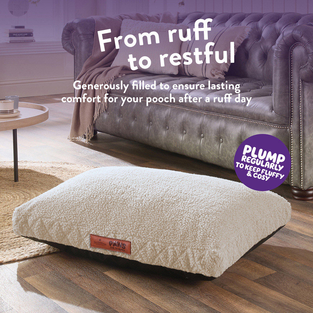 Slumberdown Medium Biscuit Sherpa Pet Bed Image 3