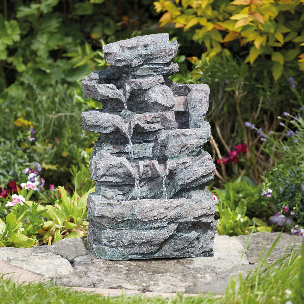 Garden Gear Rock Fall In Outdoor Water Feature Image 7