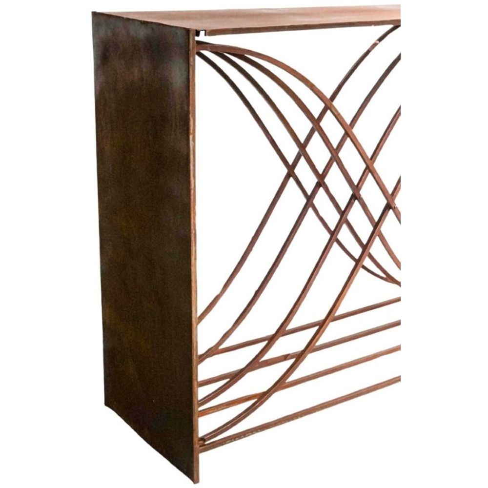 Ivyline Rust X-Shape Garden Log Storage 88 x 100cm Image 3