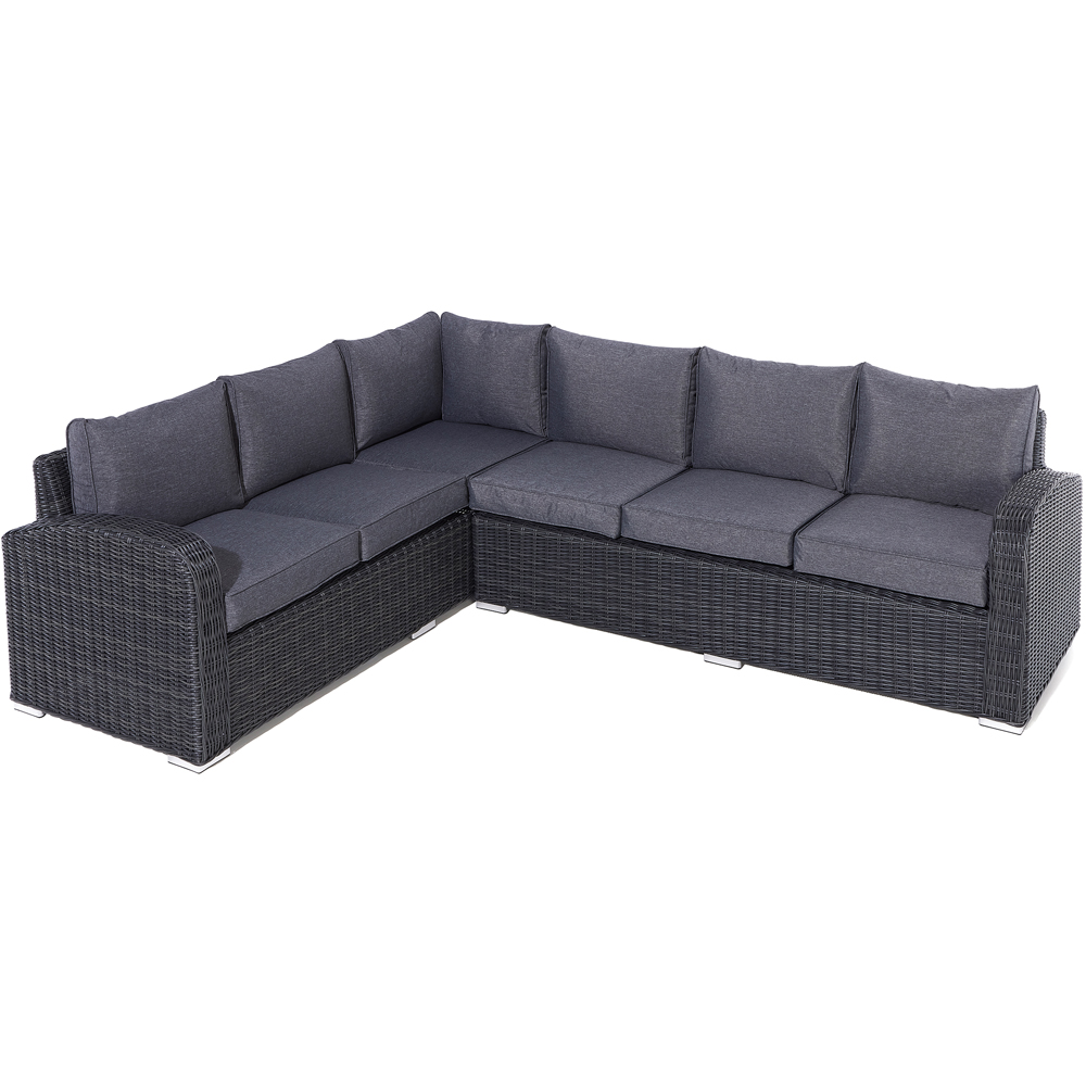 Rowlinson Thornbury 9 Seater Rattan Weave Corner Adjustable Sofa Dining Set Grey Image 3