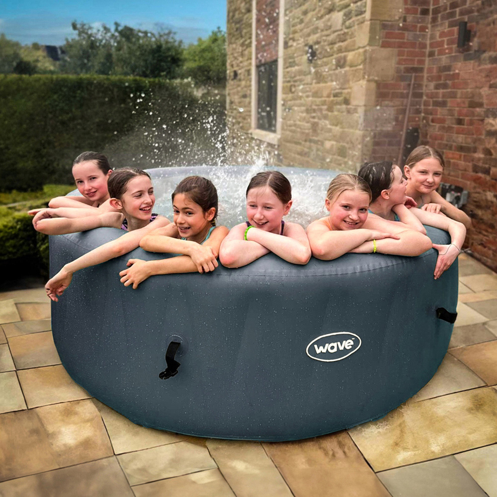 Wave Atlantic 6 Person Navy Inflatable Hot Tub with Integrated Heater Image 2