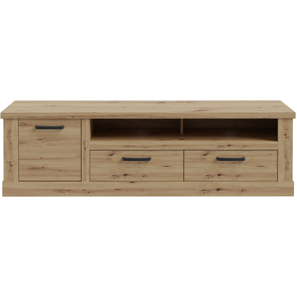 Florence Corona Single Door 2 Drawer 2 Shelf Artisan TV Unit Image 3