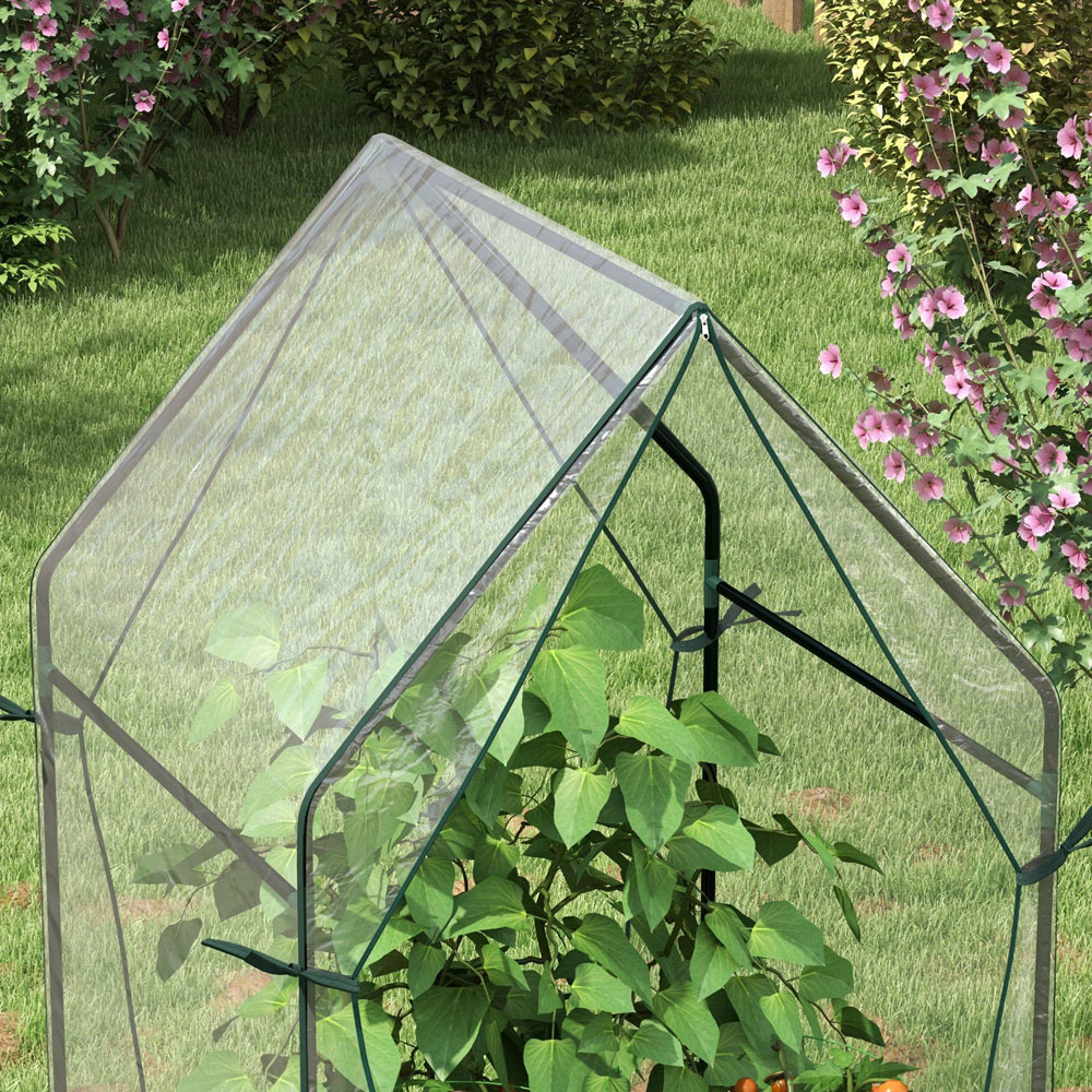 Outsunny Clear Plastic 3 x 3ft Greenhouse Image 3