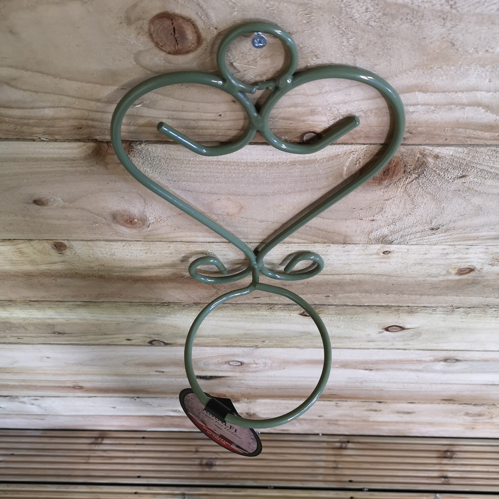 Samuel Alexander Amalfi Sage Green Steel Wall Mounted Plant Pot Holder 2 Pack Image 6