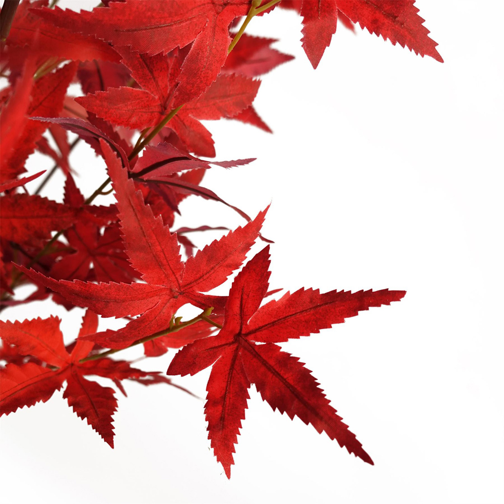 Leaf Red Maple Artificial Tree in Pot 120cm Image 2