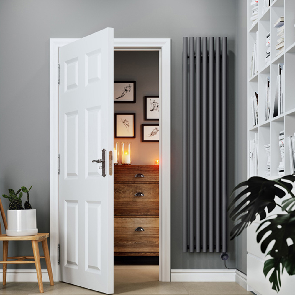 Terma Rolo-Room E Wi-Fi Modern Grey Electric Radiator 800W 1800 x 370mm Image 2