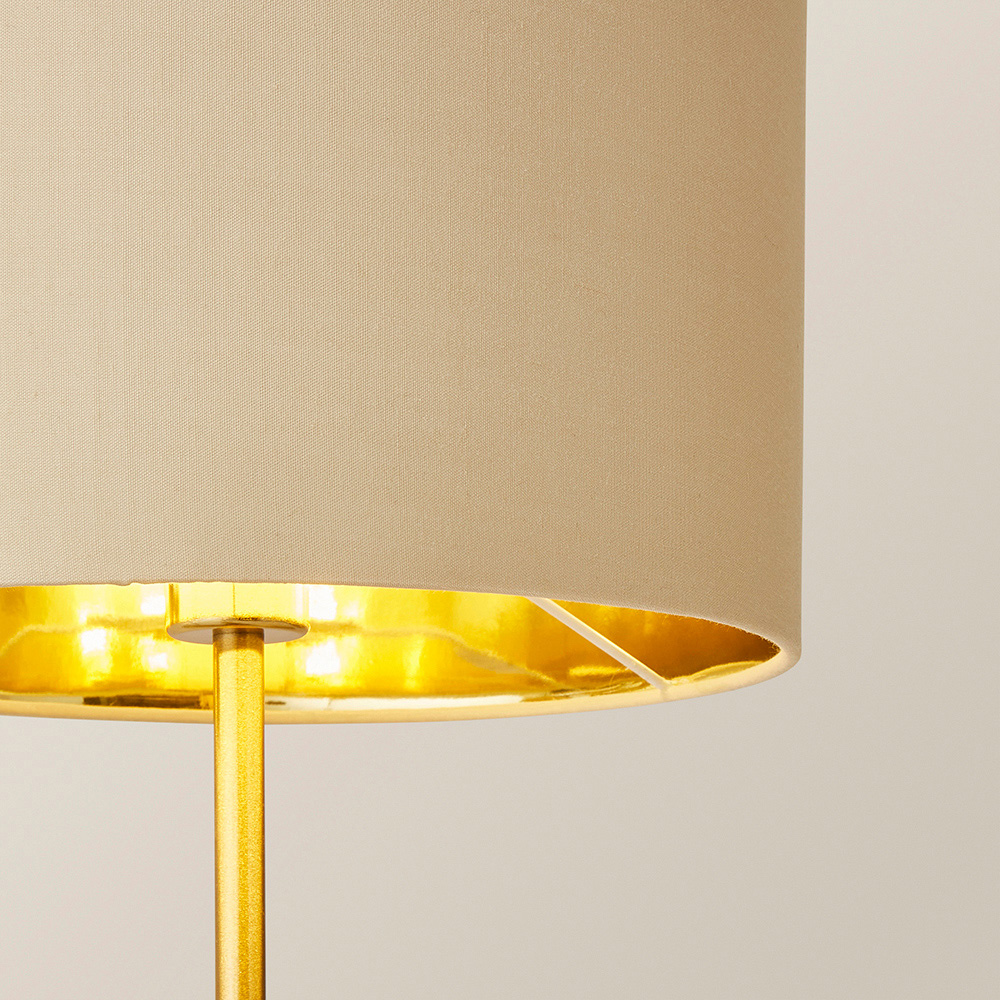 ValueLights Christina Natural and Gold Palm Leaf Table Lamp with Bulb Image 3