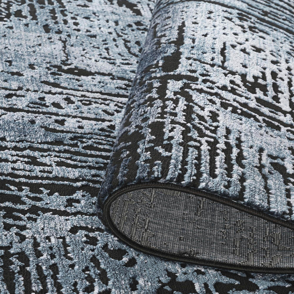 Desire Rugs Belgravia Metallic Sheen Modern Illusion Design Navy Rug 120 x 170cm Image 4