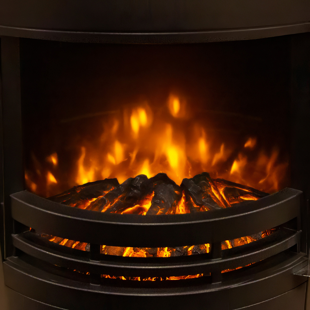 Be Modern Tunstall Black Freestanding Cylinder Electric Stove 2 kW Image 5