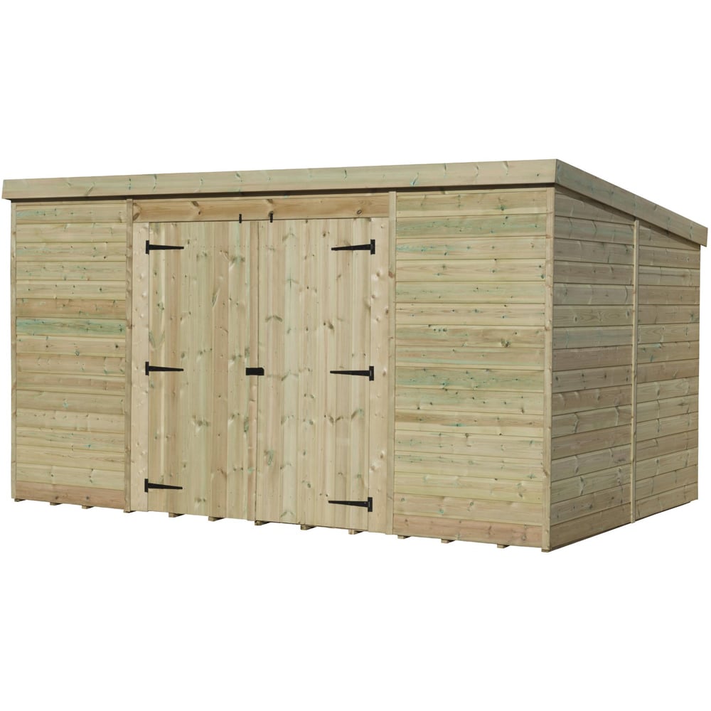 Empire Sheds 5000 14 x 8ft Double Door Tongue and Groove Pent Garden Shed Image 1