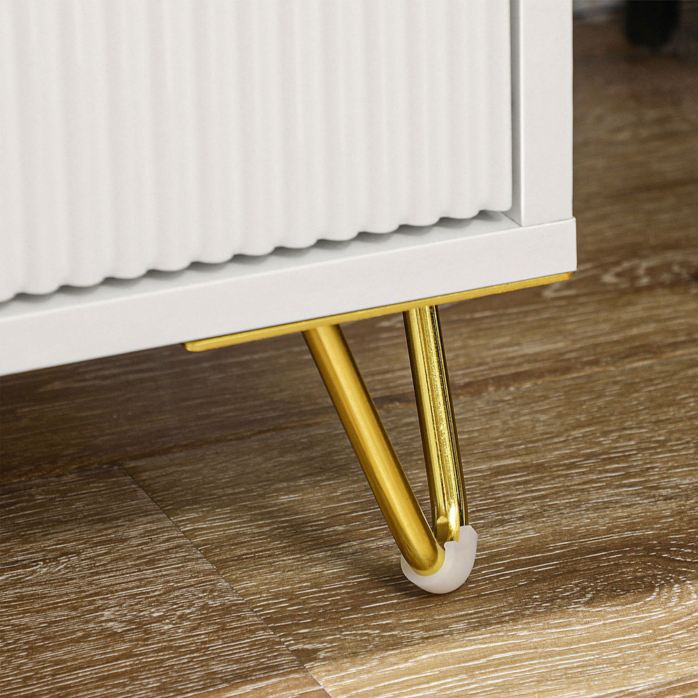 Portland 3 Drawer White Chest of Drawers Image 4