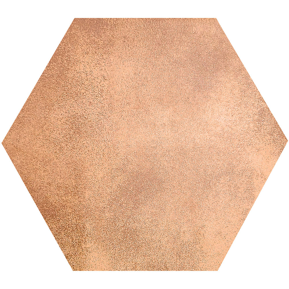 Top Ceramics Brown Copper Hexagon Porcelain Wall Tile 215 x 250mm Image 4