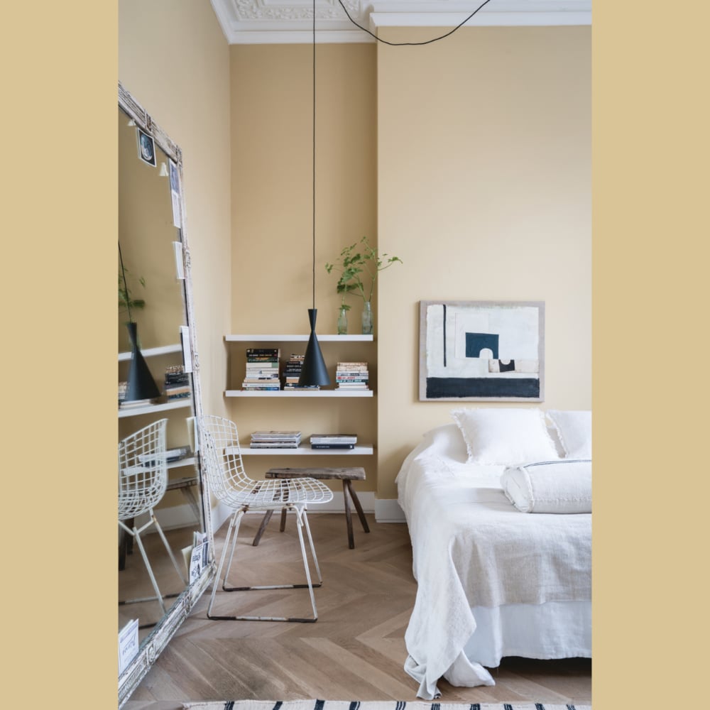 Farrow & Ball Interior Wood and Metal 37 Hay Flat Eggshell Paint 2.5L Image 4