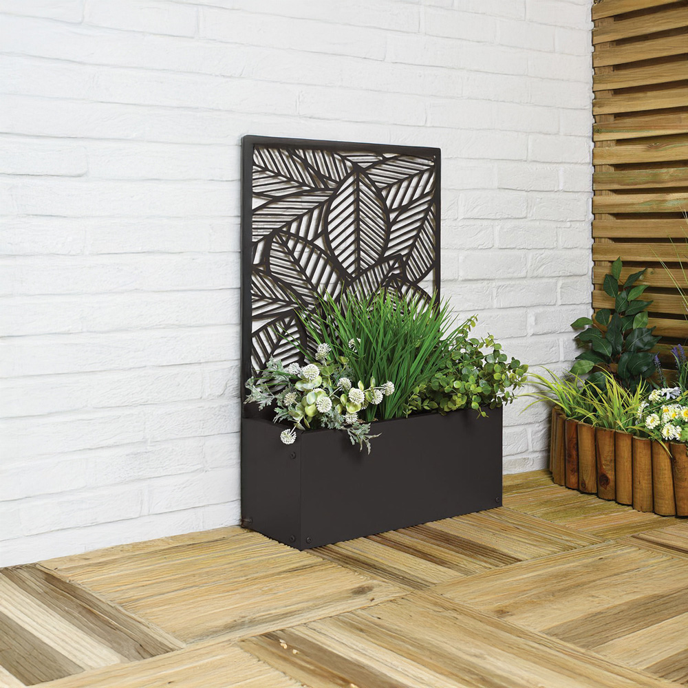 Screen with Planter Small - Black Image 4