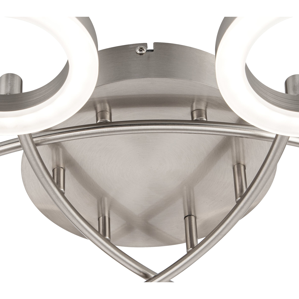 Cosylyte Juni 6 Ring Matt Nickel LED Flush Ceiling Light Image 4