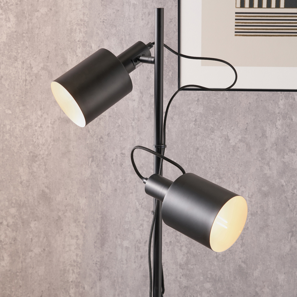 Pacific Lifestyle Aaron Black Metal Floor Lamp Image 3